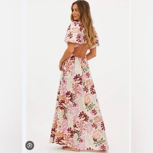 Anthropologie Beach Riot Western dress in desert succulent